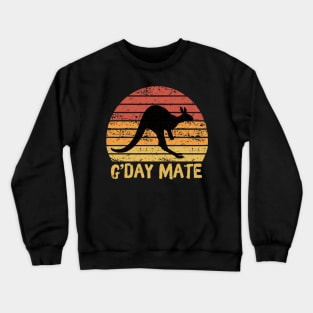 G'day Mate Retro Kangaroo Crewneck Sweatshirt